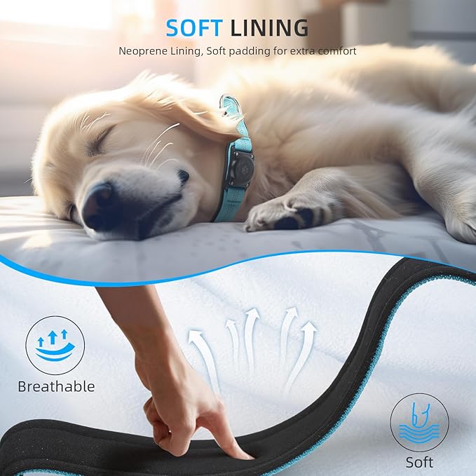Upgraded AirTag Dog Collar, IP68 Waterproof Air Tag Dog Collar Holder, Reflective, Ultra-Durable
