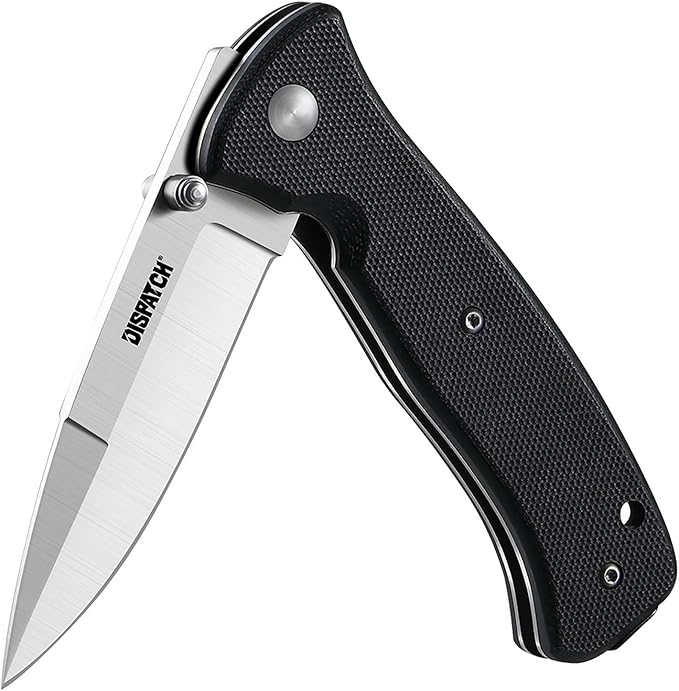 Folding Pocket Knife with Clip, 3" 8Cr13MoV Steel Drop Point Blade with G10 Handle, Liner Lock