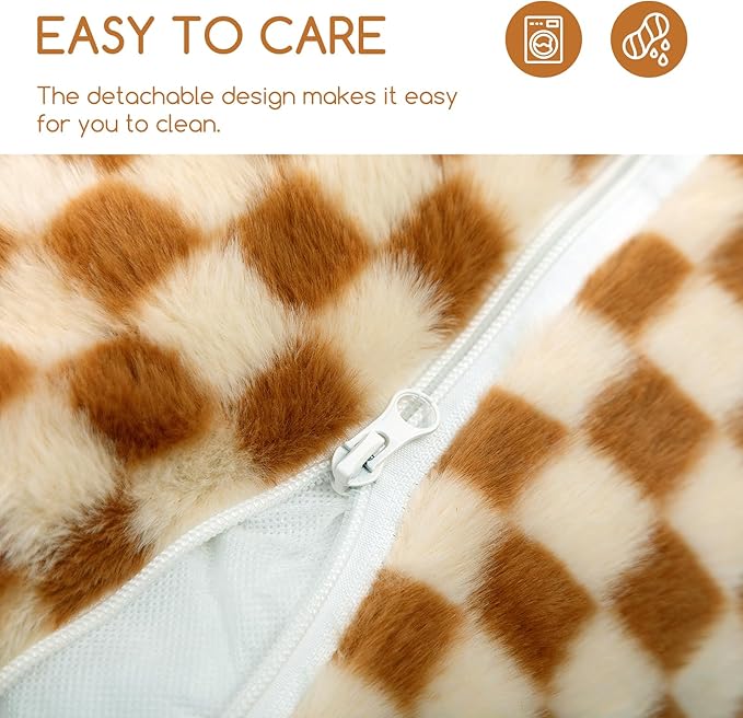 Hollypet Cat Bed Fluffy Plush Mutifuctional Double-Layer Soft Pet Couch Orthopedic Sofa Nest Beds