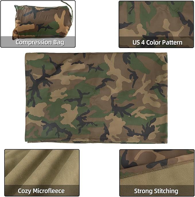 Camo Throw Blanket for Couch Sofa Soft Cozy Blankets Fleece Warm Lightweight Bedding Blanket for