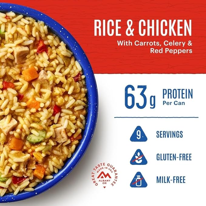 Mountain House Freeze Dried Rice and Chicken #10 Can Hunting, Survival, Camping, Backpacking Food
