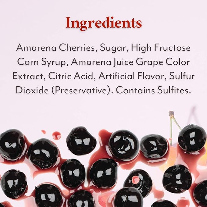 Roland Foods Whole Pitted Amarena Cherries in Syrup, Specialty Imported Food, 6.83 Pound Can, Pack