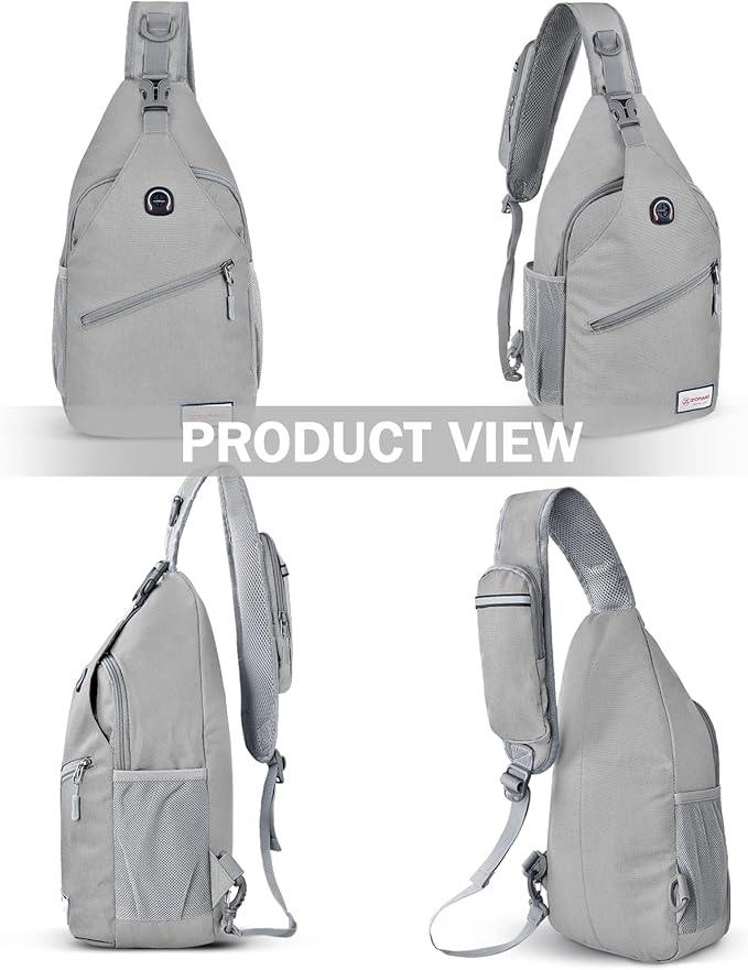 ZOMAKE Sling Bag,Small Crossbody Sling Backpack,Water Resistant Shoulder Daypack for Travel,Anti