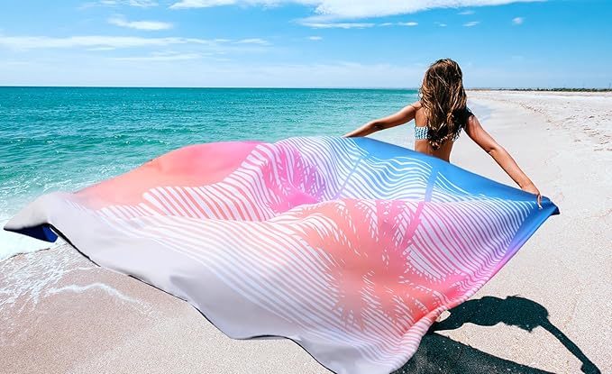 Beach Blanket Waterproof Sandproof Beach Mat 79" X 83"/10'x9'for 2-8 Adults Quick Drying Outdoor