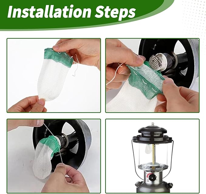 10 Propane Lantern Mantles and 1 Lantern Glass Globe Replacement Parts, Compatible with Coleman
