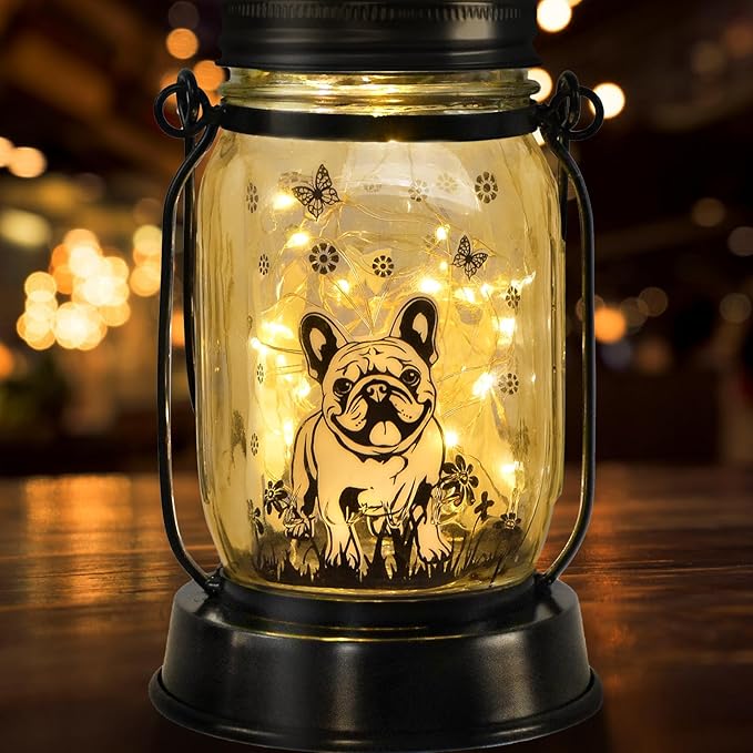 French Bulldog Gifts for Women/Men French Bulldog Solar Lanterns Dog Mom Birthday Dog Lovers