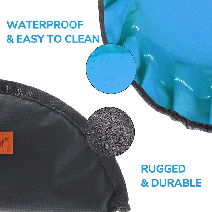 LumoLeaf Collapsible Dog Travel Bowl, 2 Packs Large 68oz/80oz Lightweight Foldable Bowl, Water and