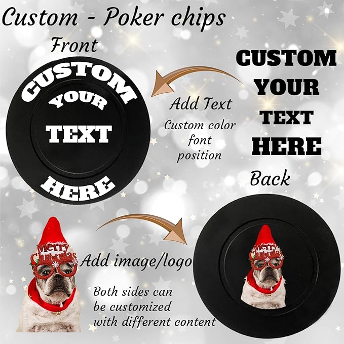 Custom Poker Chips Personalized Plastic Poker Chips with Logo Funny Parties Chips Print Your Photo