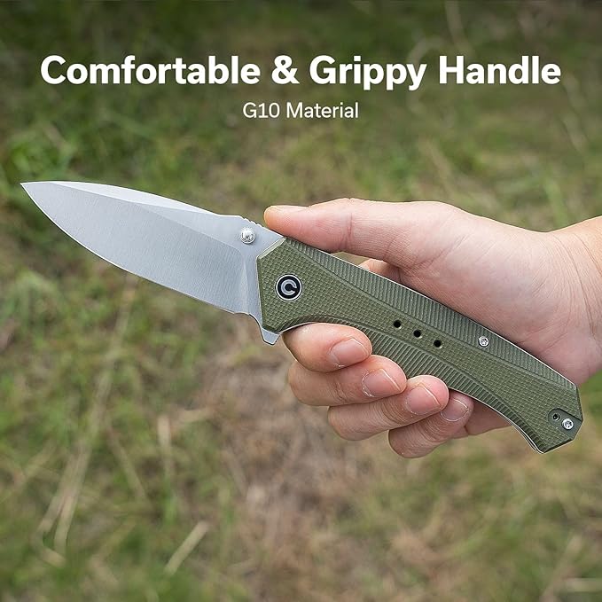 CIVIVI Photonix EDC Pocket Knife, Folding Knife with 3.7" 14C28N Blade G10 Handle with Pocket Clip