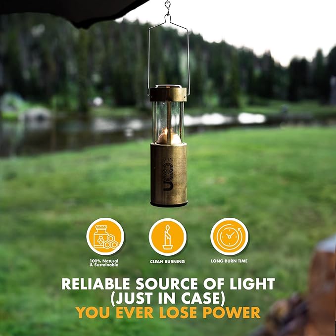 UCO 12-Hour Natural Beeswax Long-Burning Candles for UCO Candle Lanterns and Emergency
