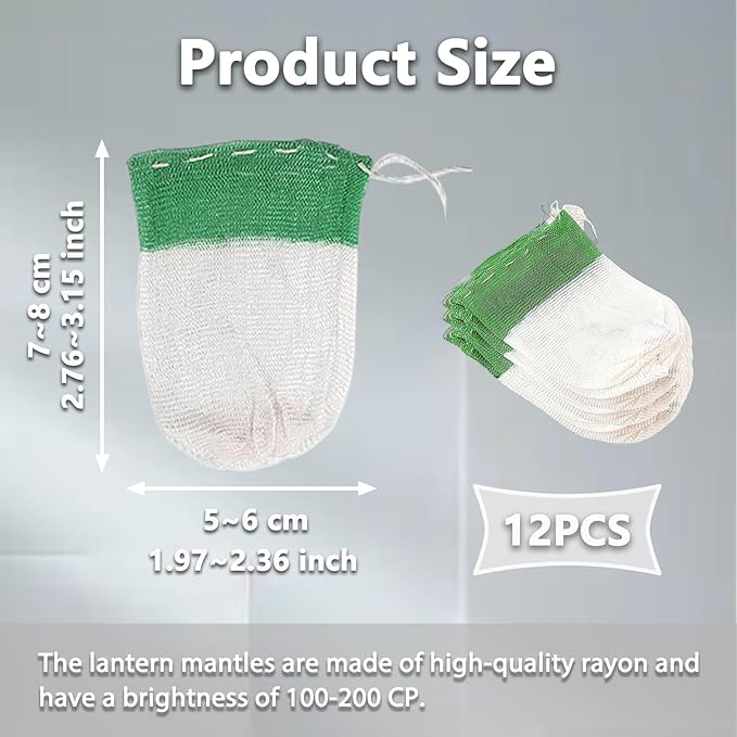 Lantern Mantles, Camping Lantern Mantles for Propane Lantern U Shape String Tie Mantles for Gas