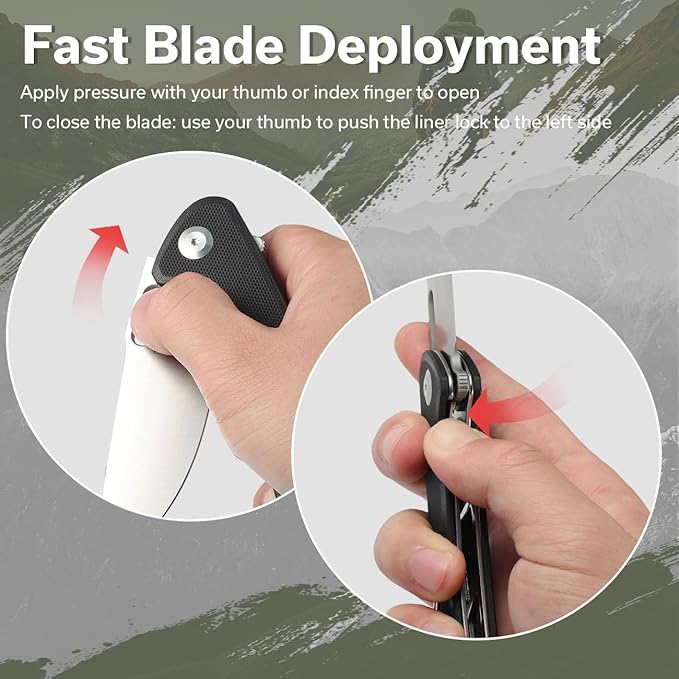 SENCUT Pocket Knife for Men, Vesperon Folding Knives for EDC, 3.35" Blade G10 Handle, Liner Lock