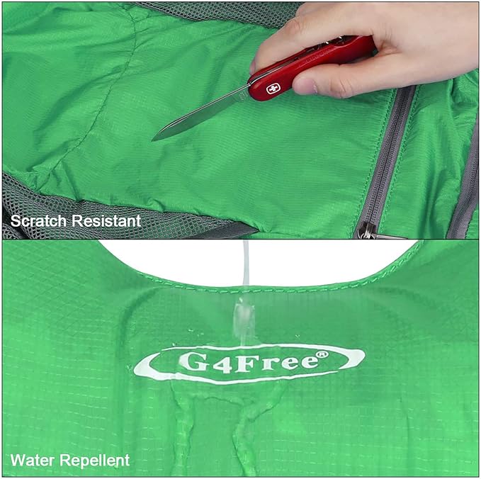 G4Free Lightweight Packable Hiking Backpack for Men Women Small Hiking Daypacks Foldable Shoulder