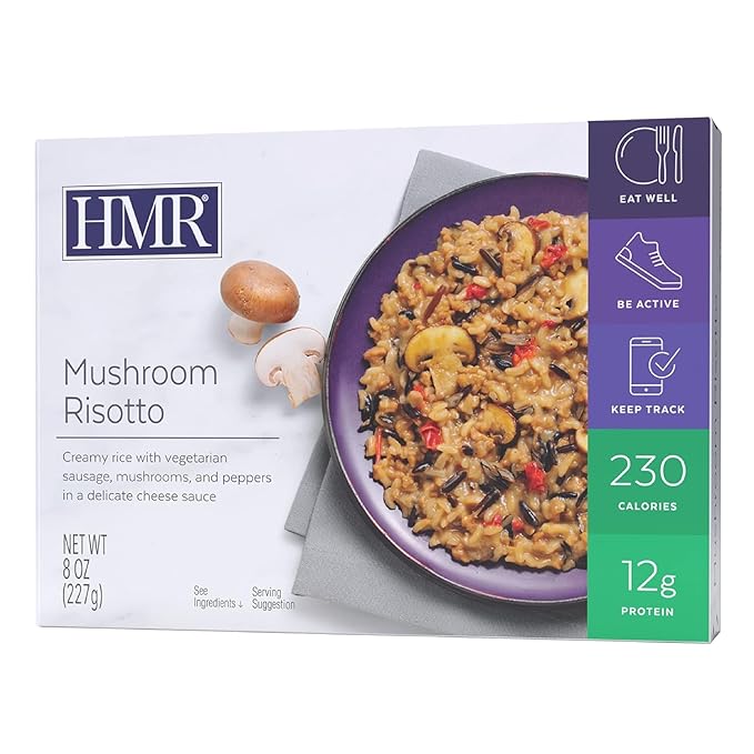 HMR Mushroom Risotto Entrée | Pre-packaged Lunch or Dinner to Support Weight Loss | Ready to Eat |