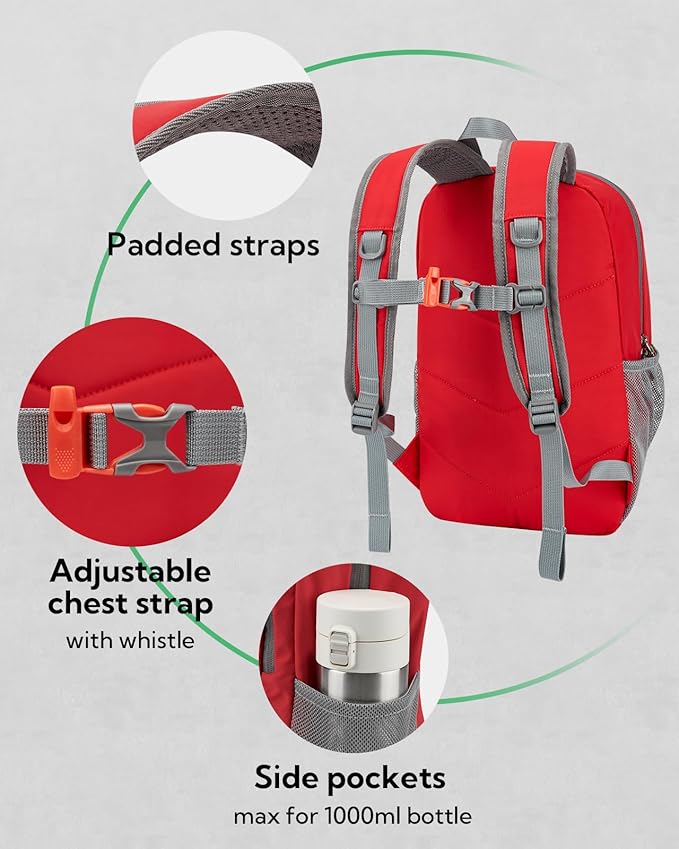 WATERFLY 12L Small Hiking Backpack: Day Pack Lightweight Travel Bag Camping Fitness Cycling Outdoor