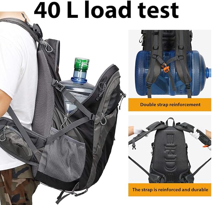 FENGDONG 40L Waterproof Lightweight Outdoor Daypack Hiking,Camping,Travel Backpack for Men Women