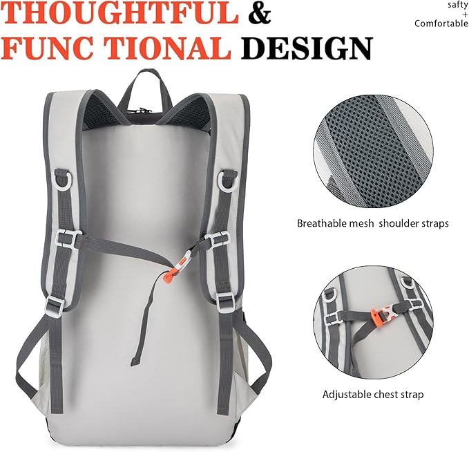 Hiking Backpack,Large 35L Travel Backpacks for Men Women,Water Resistant Ultra Lightweight Foldable