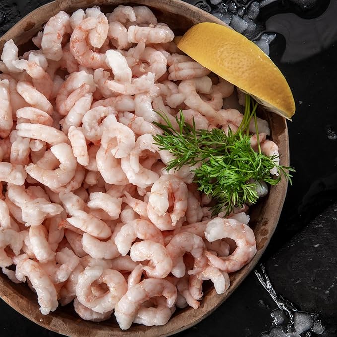 MW Polar Tiny Shrimp Without Vein 6.35 oz (Pack of 1), Wild Caught, Ready to Eat, Denmark Cold