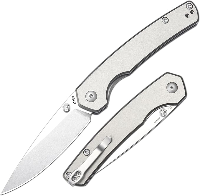 CJRB Kain Pocket Knife, 2.95'' AR-RPM9 Steel Blade Aluminum Handle Small EDC Knife with Pocket Clip