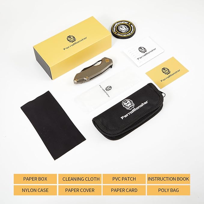 Folding Knife pocket knife EDC Knife With Clip Survival knife Camping knife - M390 Steel Titanium