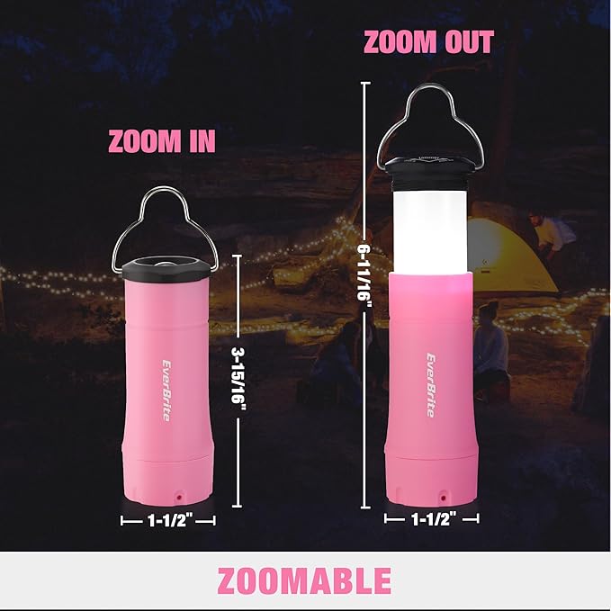 EverBrite 2-in-1 Mini Lanterns and Flashlights, Zoomable Flashlight Lantern Combo with 3 Modes