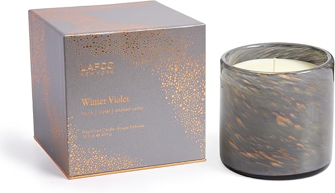 LAFCO New York 2025 Holiday Signature Candle, Winter Violet - 15.5 oz - 90-Hour Burn Time