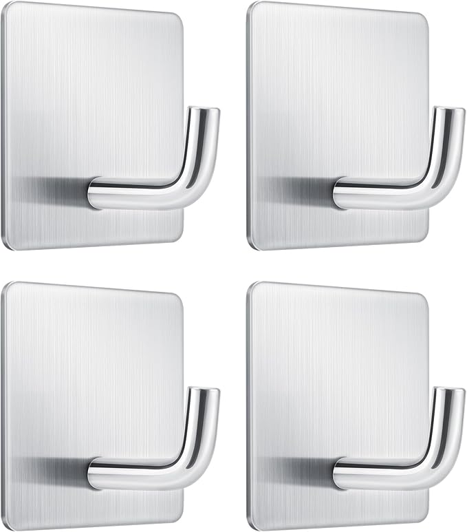 Adhesive Wall Hooks for Fire Blankets - Mondoshop Waterproof Stainless Steel Hooks for Home Office