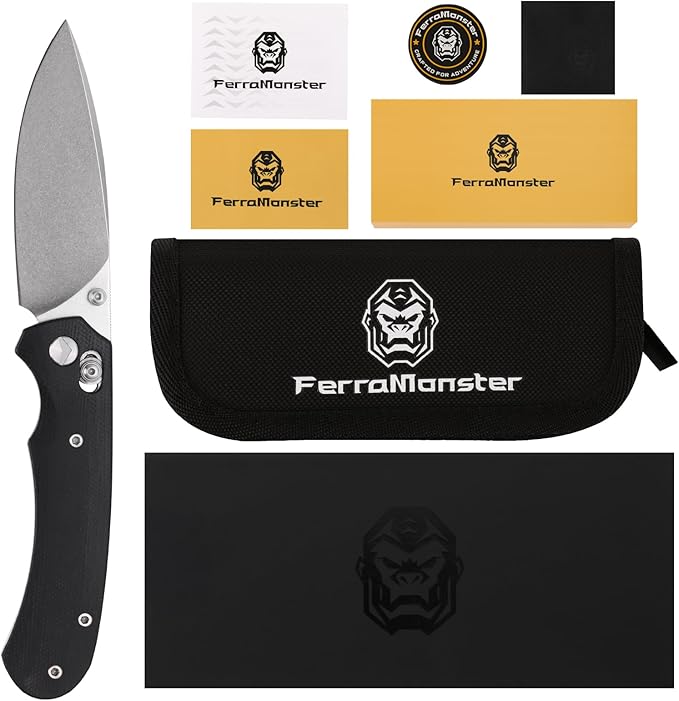 Folding Knife,Pocket Knife,3.31??154CM Blade,Erogonomic Canvas Micarta Handle,Survival Camping
