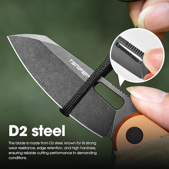 TONIFE Galaxy Mini Folding Knife with D2 Steel Blade and Aluminum Handle, EDC Pocket Tool for