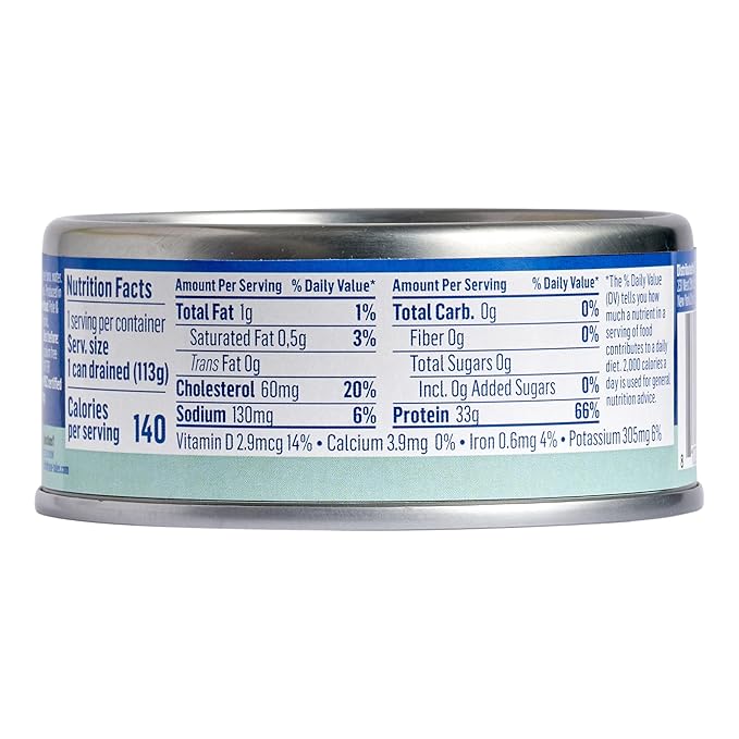 Sea Tales Solid White Albacore Canned Tuna in Water - No Salt Added - 100% Pole & Line Wild