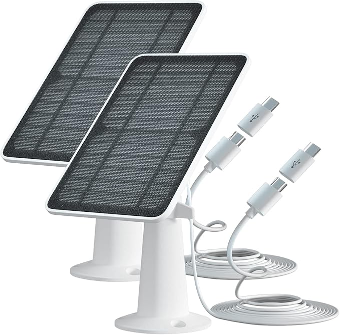 Solar Panel Charger Compatible with Eufycam 3/3C/2C/2C Pro/E40/E20/2/2 Pro/E/L20/L40/Solo/SoloCam