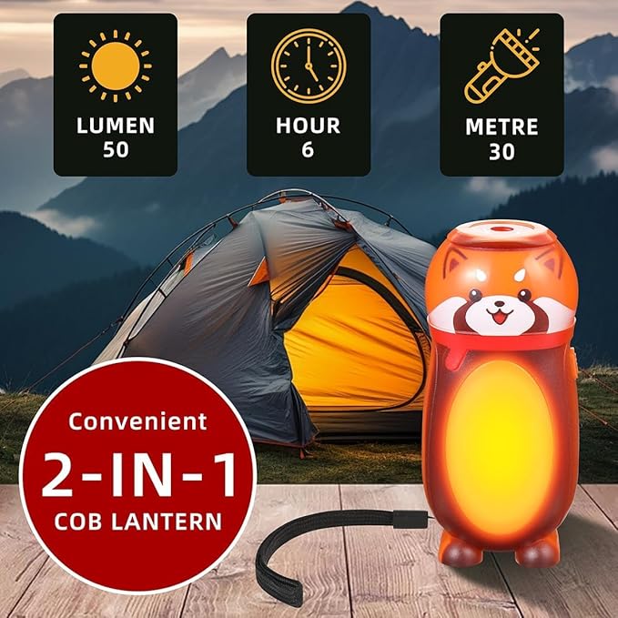 8 Pack Small Mini LED Flashlights for Kids - Cute Animal AAA Flashlight Bulk- 2 in 1 Lantern