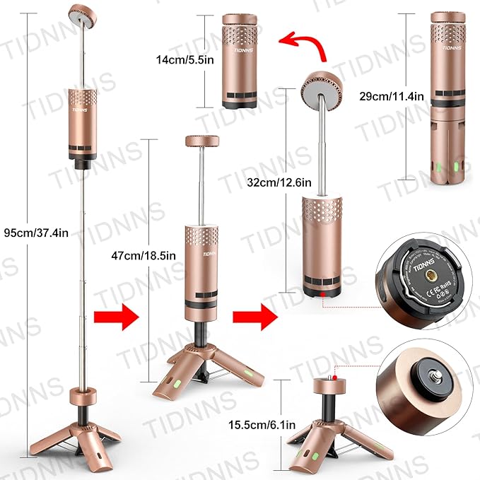 Camping Lights Rechargeable, Detachable Camping Lantern with Stand, Telescopic Waterproof Camp