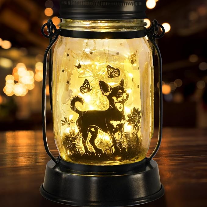 Chihuahua Gifts for Women/Men Chihuahua Solar Lanterns Dog Mom Birthday Dog Lovers Lantern Pet loss