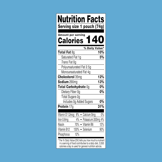StarKist Chunk Light Tuna in Sunflower Oil, 2.6 oz Pouch (24 Pack) Ready to Eat Wild Caught Tuna
