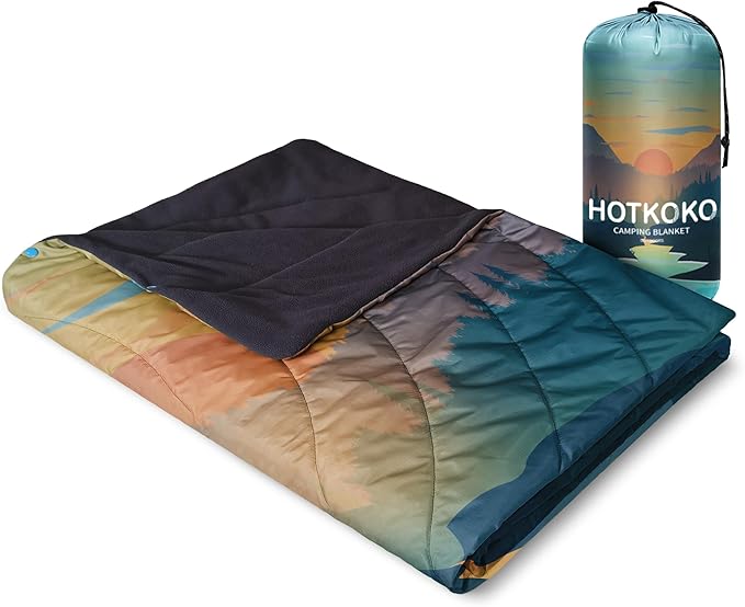 Waterproof Stadium Blanket, Fleece Camping Blanket Wearable Soft Warm Camp Blanket for Outdoor