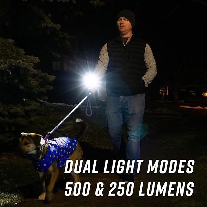 noxgear Wrist Light 500 Lumen Lightweight Hands-Free Flashlight - 100° Wide Flood Beam - USB-C