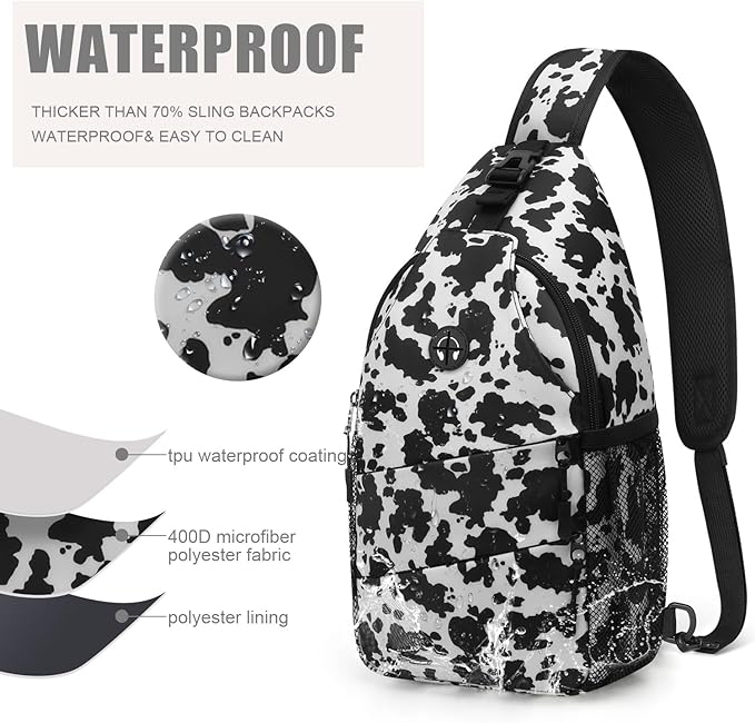 Crossbody Bags for Women Men Trendy Sling Bag Bakpack Casual Chest Bag with Convertible Shoulder