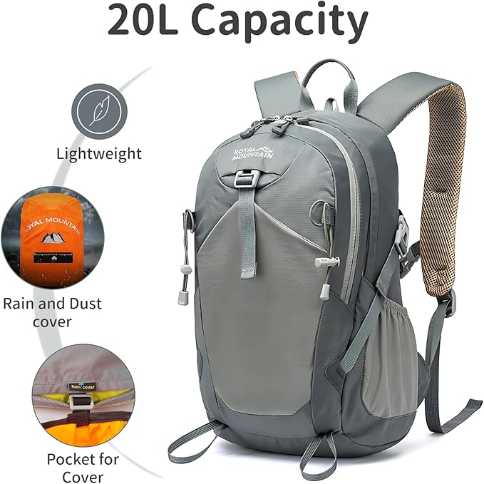 Small Hiking Backpack, 20L Lightweight Travel Backpacks For Men Women, Water Resistant Outdoor Day