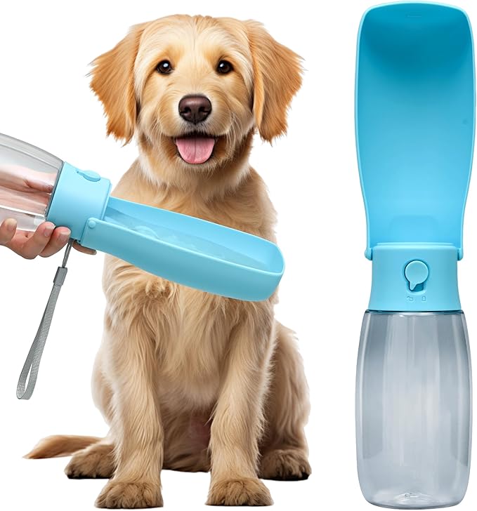 Dog Water Bottle, Leak Proof Portable Puppy Water Dispenser, Travel Puppy Water Bowl, Foldable
