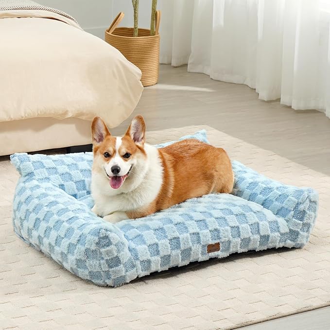 Large Dog Bed Sofa, Fluffy Pet Bed for Medium and Large Dogs, Supportive Dog Couch Sofa for Dogs