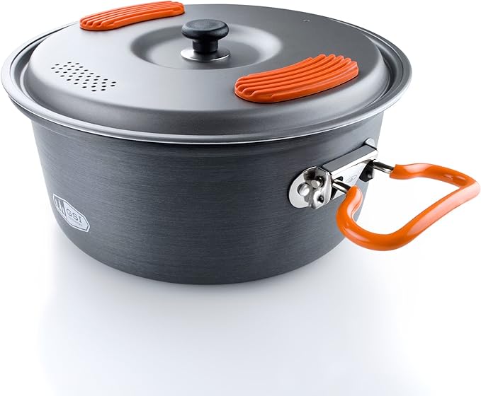 GSI Outdoors Halulite Aluminum Pot, Lightweight Hard Anodized Aluminum Camp & Backpacking Cookware