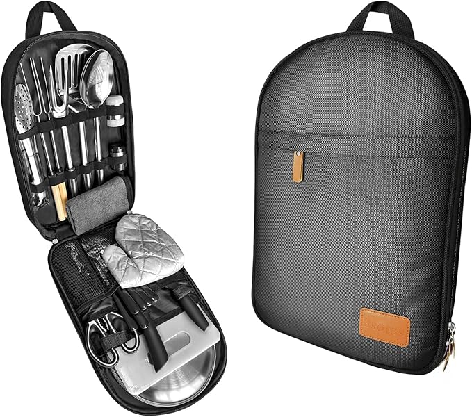 Camping Cooking Utensils Set - Camping Utensil Set Car Camping Cooking Essentials Gear for Camp