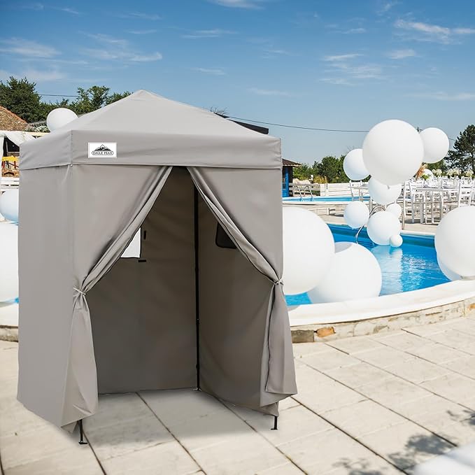 EAGLE PEAK Flex Ultra Compact 5x5 Pop-up Canopy, Sun Shelter, Changing Room, Portable Privacy