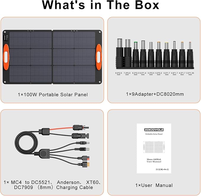 N-Type 16BB 100W Portable Solar Panel 18V ETFE Portable Foldable Solar Charger NextGen 25% High
