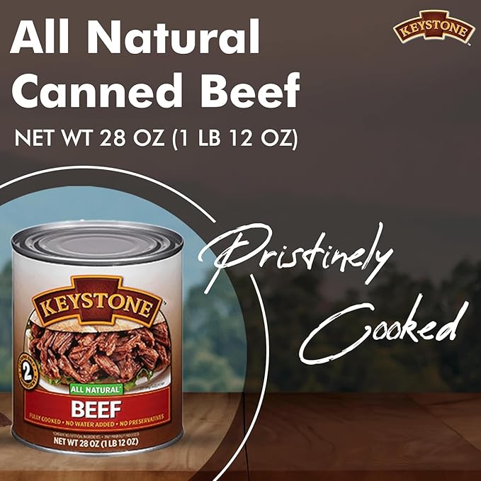 Keystone Meats Variety Pack – 12 Cans of All Natural Fully Cooked Canned Meat (3 Beef, 2 Chicken, 2