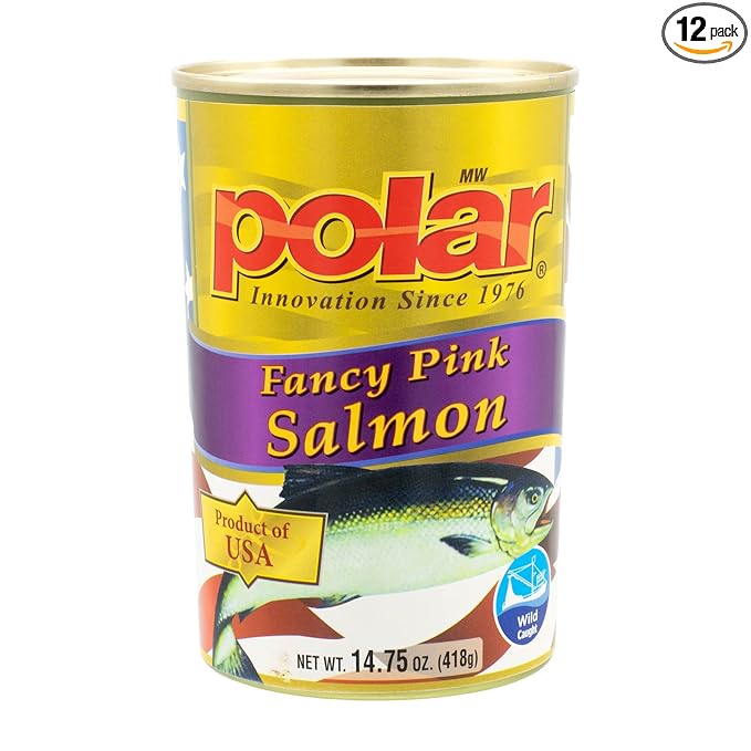 MW Polar Fancy Pink Salmon, 14.75 oz Can (Pack of 12), Wild Caught, Product of USA