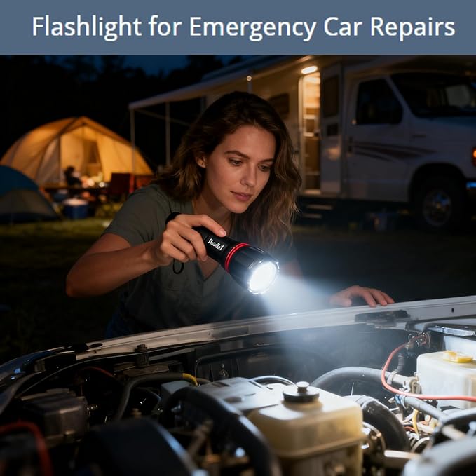 HAUSBELL A100 LED EDC Flashlights High Lumens,Bright, Zoomable, Waterproof, Powerful, Emergency