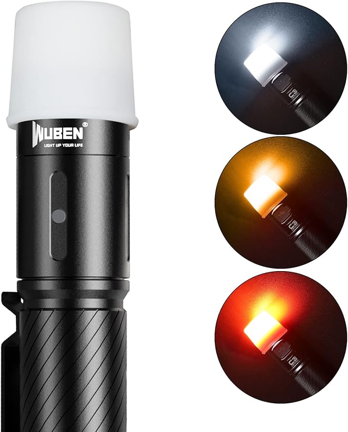 WUBEN AC1 3 Colors Flashlight Diffuser Durable Compatible with 24.5-26mm Diameter Lamp Caps for C3