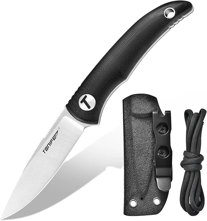 TONIFE Nova 2.68'' Blade Mini Neck Knife Full Tang Fixed Blade Knife with Kydex Sheath and